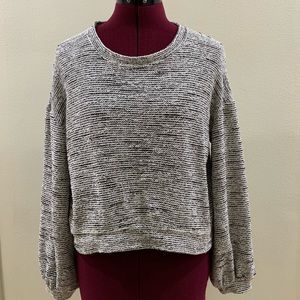 Madewell Texture and Thread Bubble-Sleeve Top